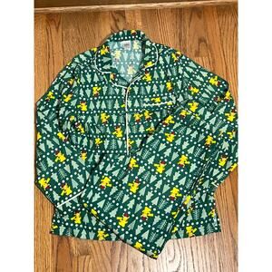 Hanna Andersson Adult LN Green Flannel 2 Pc. Top Pant Holiday Pokemon Pajamas M
